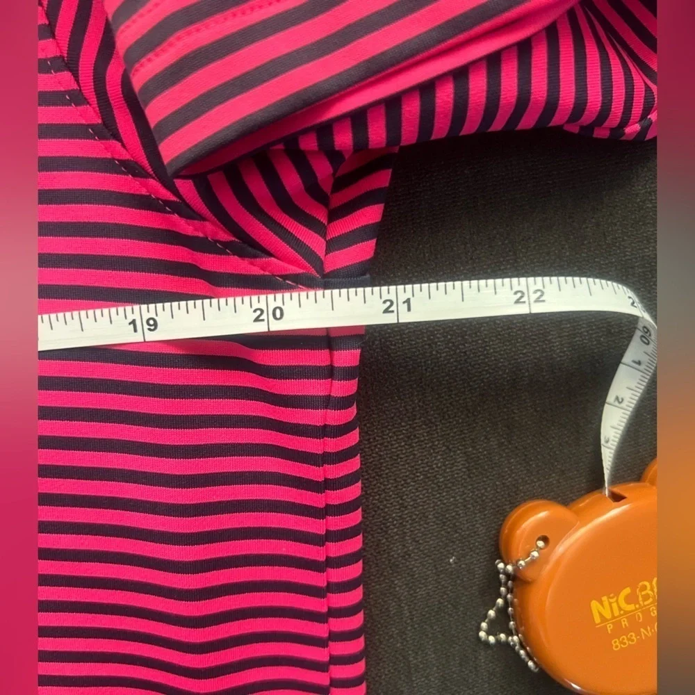 Walter Hagen Vibrant Pink and Black Striped Polo